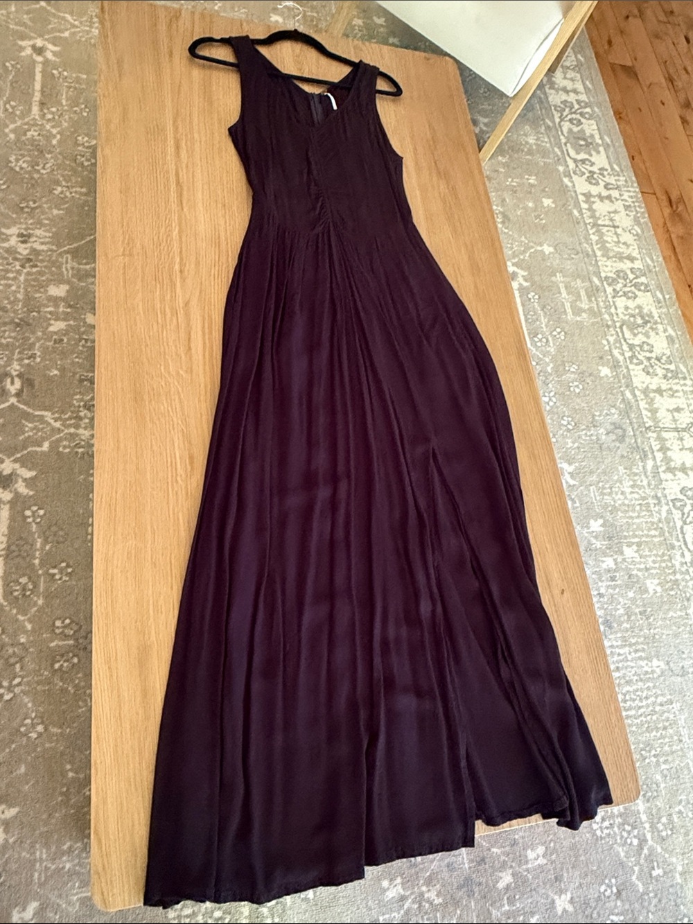 Young fabulous and broke black maxi dress side, slit size medium - Picture 6 of 11